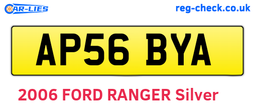 AP56BYA are the vehicle registration plates.