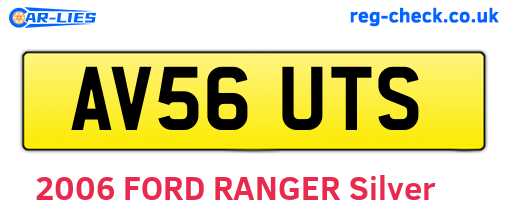 AV56UTS are the vehicle registration plates.