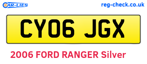 CY06JGX are the vehicle registration plates.