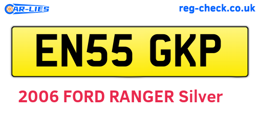 EN55GKP are the vehicle registration plates.