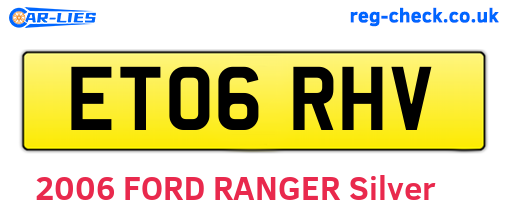 ET06RHV are the vehicle registration plates.