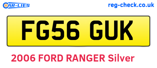 FG56GUK are the vehicle registration plates.