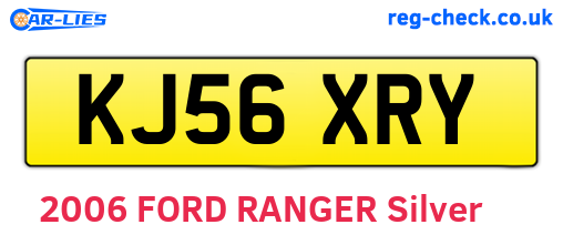 KJ56XRY are the vehicle registration plates.