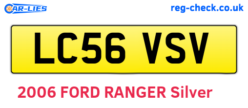 LC56VSV are the vehicle registration plates.