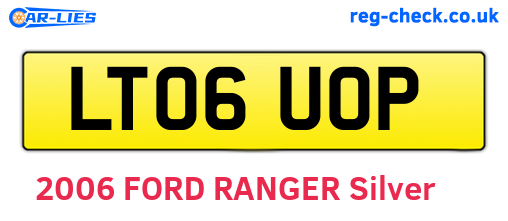 LT06UOP are the vehicle registration plates.