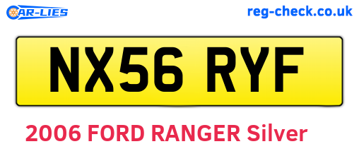 NX56RYF are the vehicle registration plates.