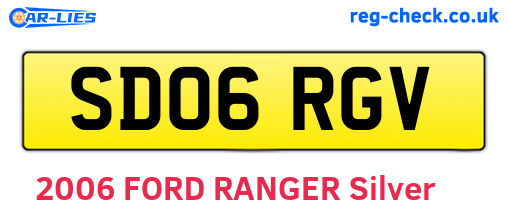 SD06RGV are the vehicle registration plates.