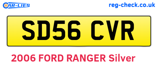 SD56CVR are the vehicle registration plates.