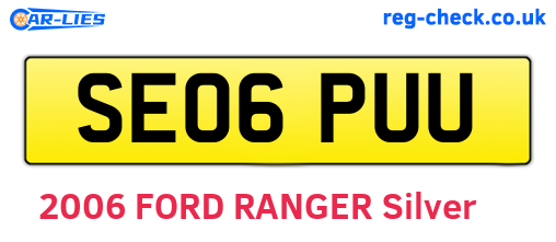 SE06PUU are the vehicle registration plates.