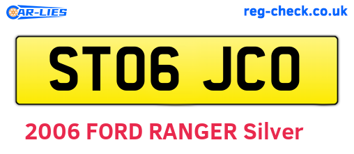ST06JCO are the vehicle registration plates.