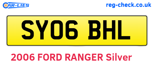 SY06BHL are the vehicle registration plates.