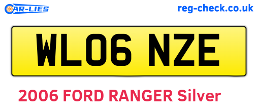 WL06NZE are the vehicle registration plates.
