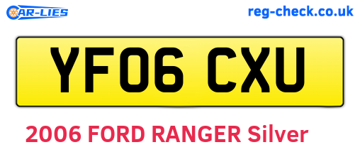 YF06CXU are the vehicle registration plates.