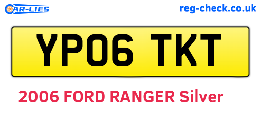 YP06TKT are the vehicle registration plates.