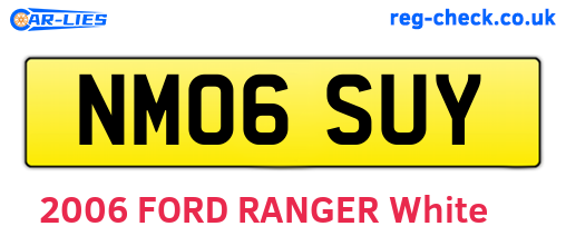NM06SUY are the vehicle registration plates.