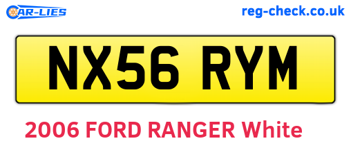 NX56RYM are the vehicle registration plates.