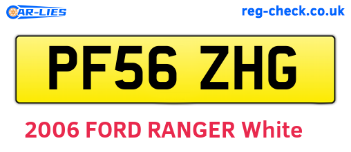 PF56ZHG are the vehicle registration plates.