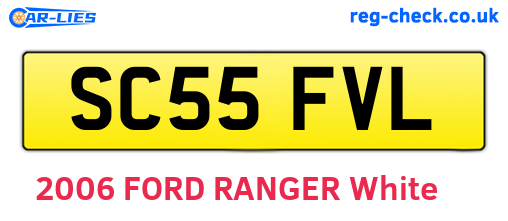 SC55FVL are the vehicle registration plates.