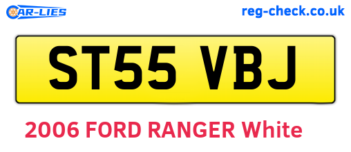 ST55VBJ are the vehicle registration plates.