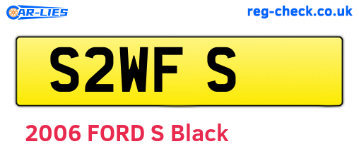 S2WFS are the vehicle registration plates.