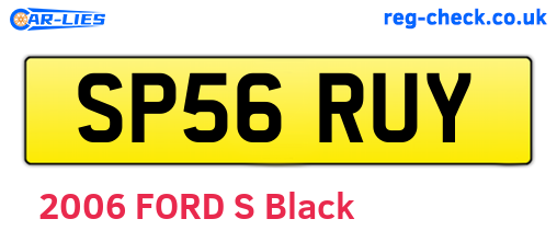 SP56RUY are the vehicle registration plates.