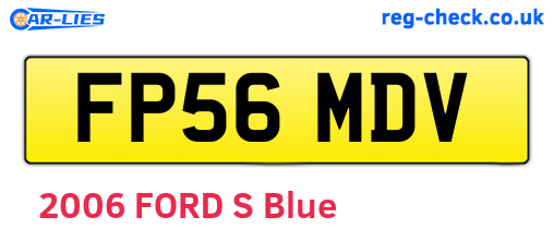 FP56MDV are the vehicle registration plates.