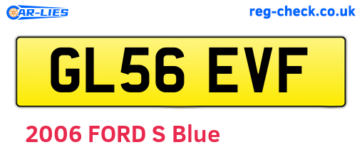 GL56EVF are the vehicle registration plates.