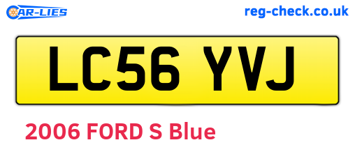 LC56YVJ are the vehicle registration plates.