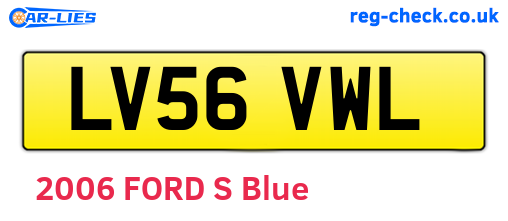 LV56VWL are the vehicle registration plates.