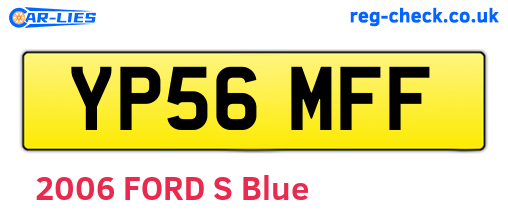 YP56MFF are the vehicle registration plates.