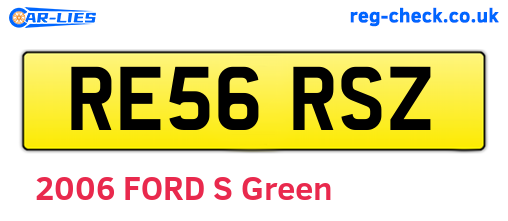 RE56RSZ are the vehicle registration plates.