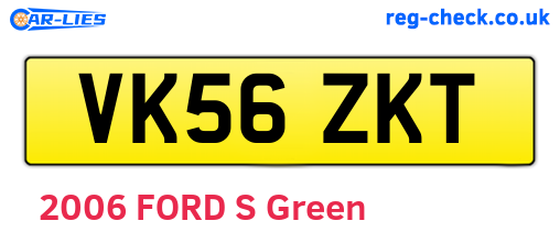VK56ZKT are the vehicle registration plates.