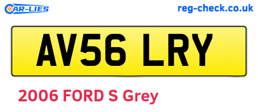 AV56LRY are the vehicle registration plates.