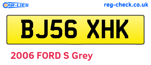 BJ56XHK are the vehicle registration plates.