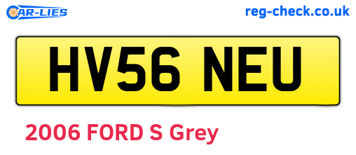 HV56NEU are the vehicle registration plates.