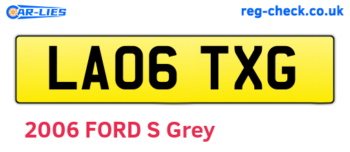 LA06TXG are the vehicle registration plates.