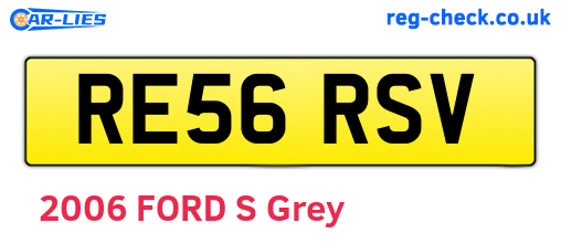 RE56RSV are the vehicle registration plates.