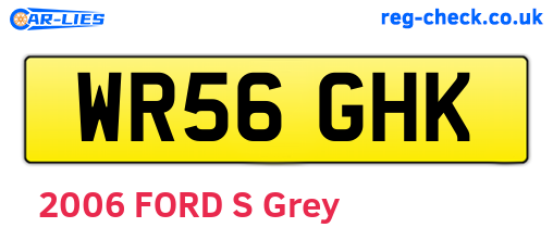 WR56GHK are the vehicle registration plates.