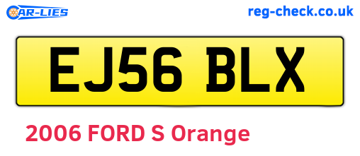 EJ56BLX are the vehicle registration plates.
