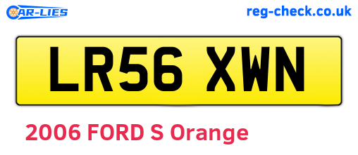 LR56XWN are the vehicle registration plates.