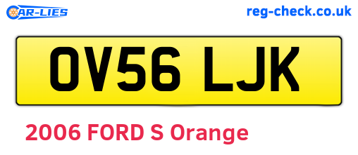 OV56LJK are the vehicle registration plates.