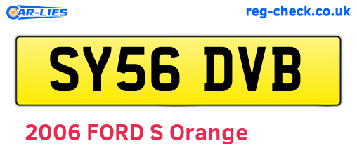 SY56DVB are the vehicle registration plates.