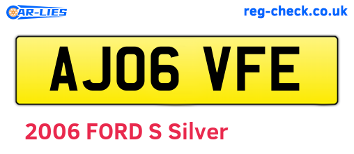 AJ06VFE are the vehicle registration plates.