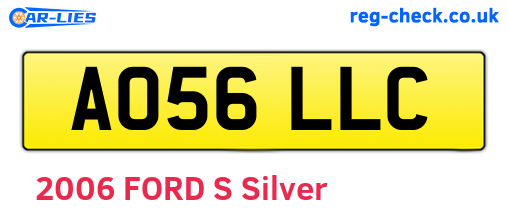AO56LLC are the vehicle registration plates.