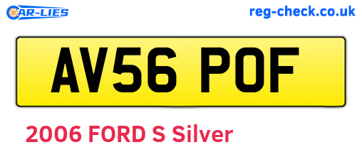 AV56POF are the vehicle registration plates.