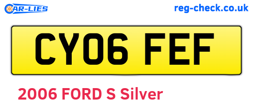 CY06FEF are the vehicle registration plates.