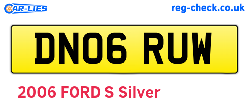 DN06RUW are the vehicle registration plates.