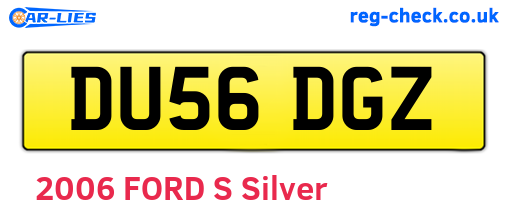 DU56DGZ are the vehicle registration plates.