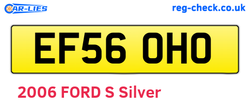 EF56OHO are the vehicle registration plates.