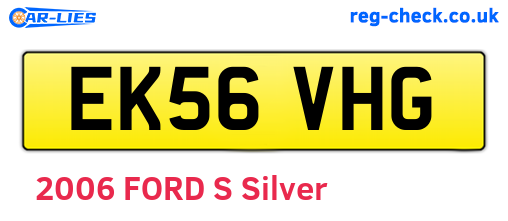 EK56VHG are the vehicle registration plates.